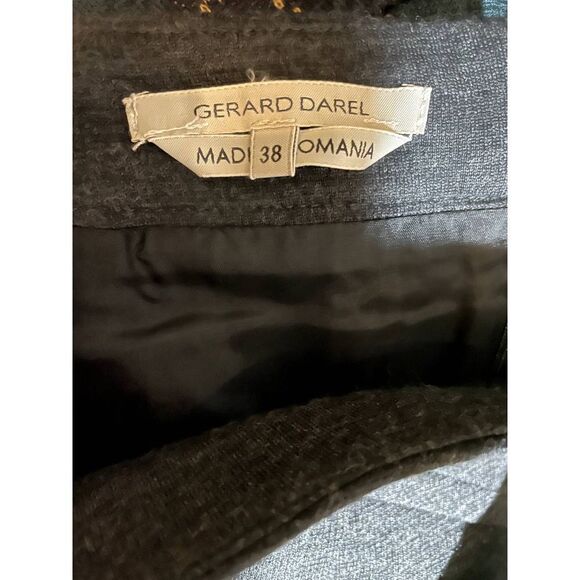 NWT Gerard Darel Grey Wool A-line Skirt - 6 - Picture 4 of 4